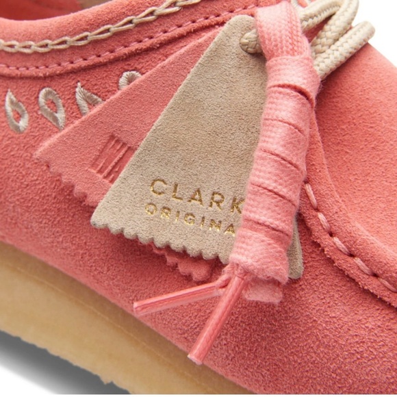 Clarks Women's Wallabees Coral Suede Moccasins Size 12 - Picture 7 of 11